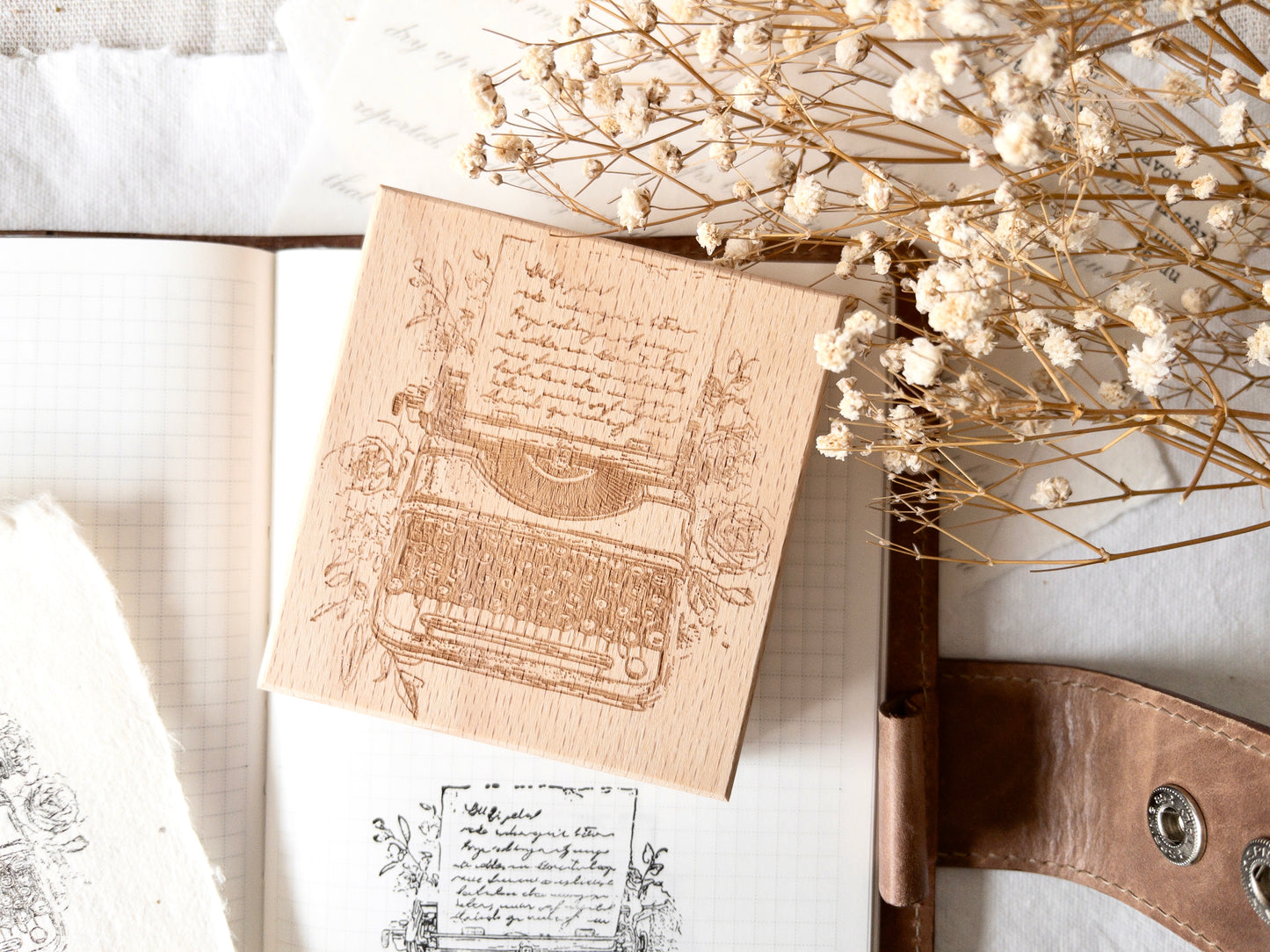 Rubber stamp: Typewriter (Love letters collection)