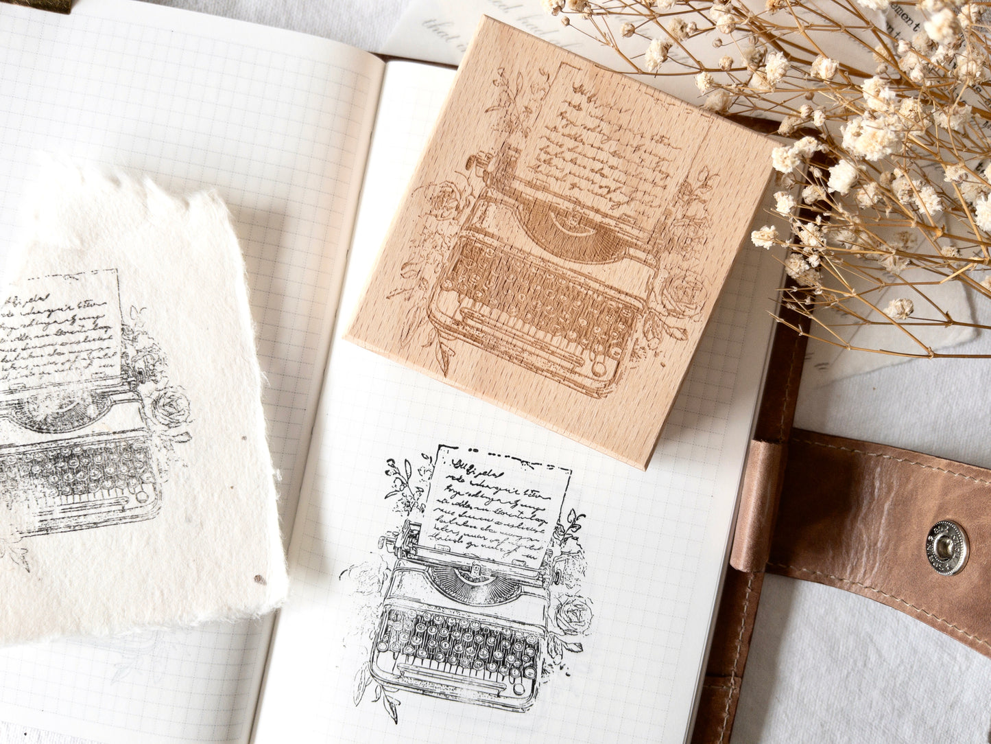 Rubber stamp: Typewriter (Love letters collection)