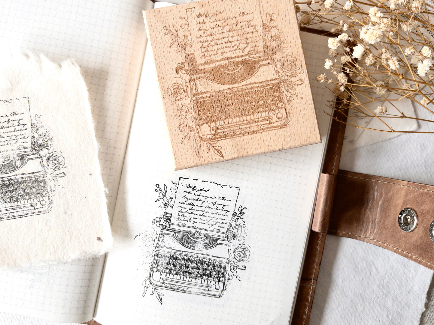 Rubber stamp: Typewriter (Love letters collection)