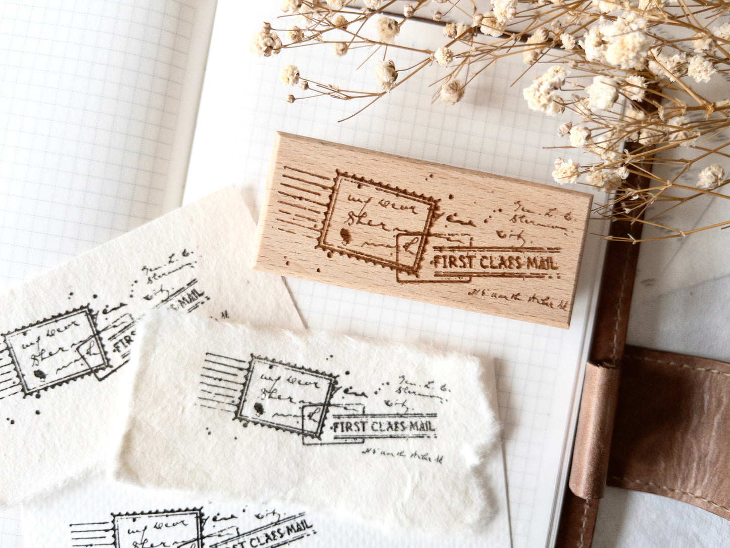 Rubber stamp: First class mail (Love letters collection)