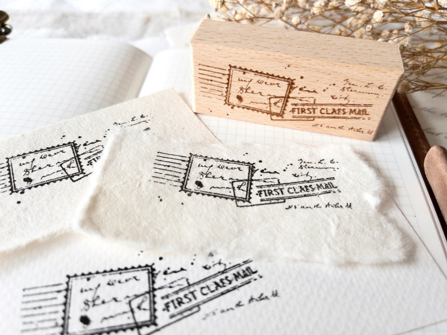 Rubber stamp: First class mail (Love letters collection)