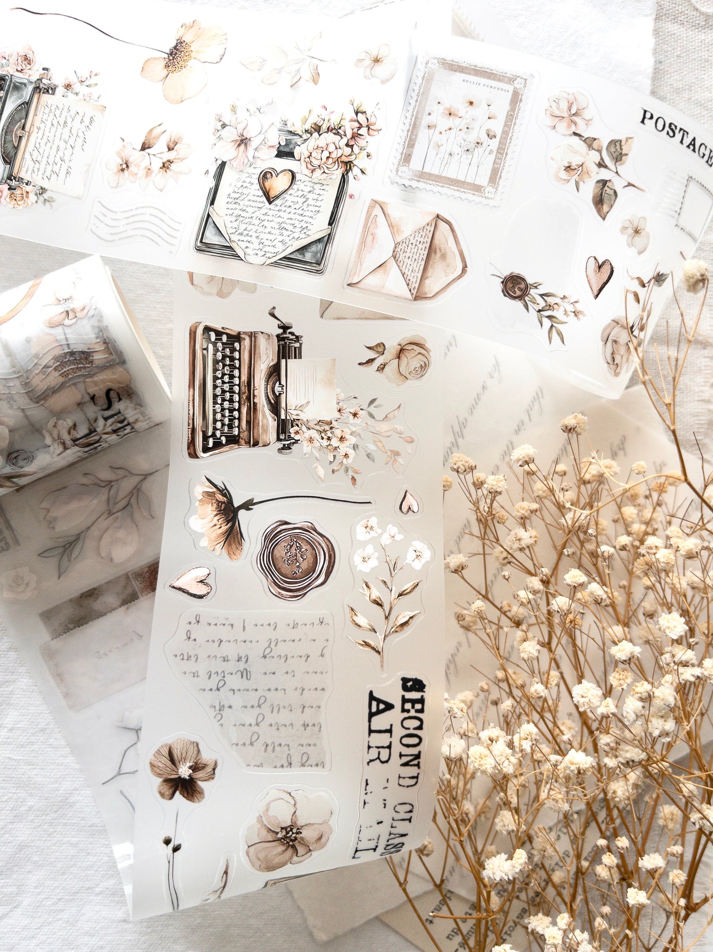 Pre-cut PET tape: Love letters collection