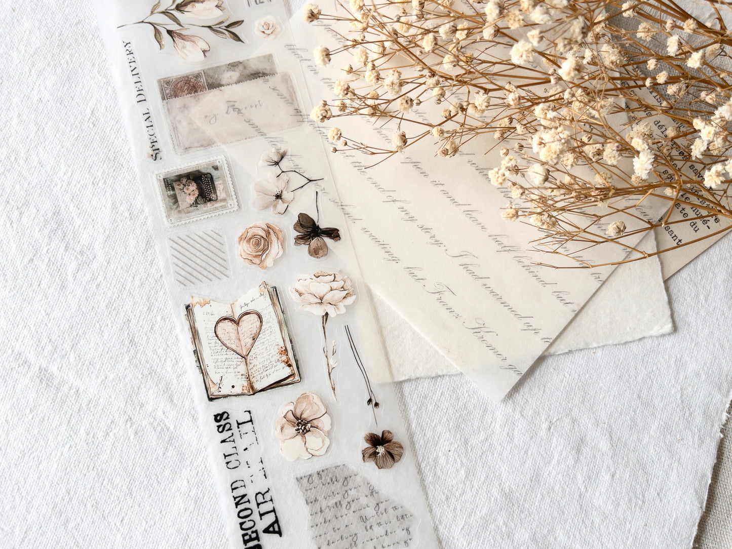 Pre-cut PET tape: Love letters collection