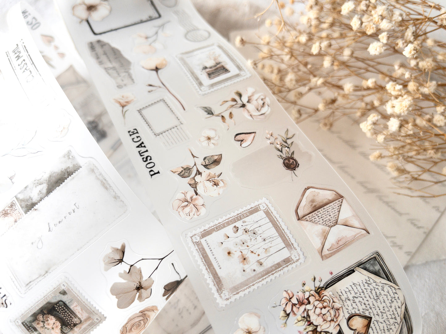 Pre-cut PET tape: Love letters collection