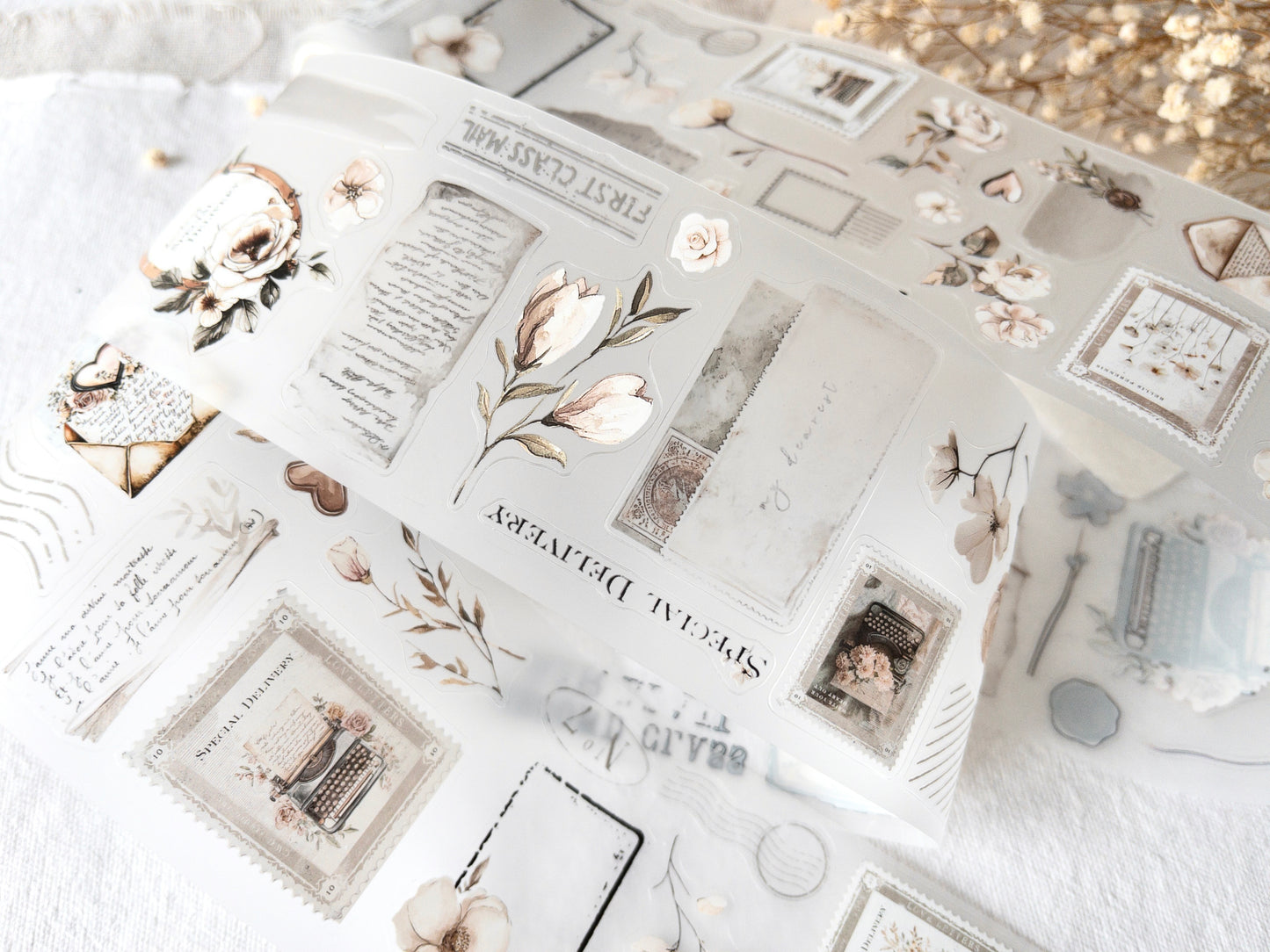 Pre-cut PET tape: Love letters collection