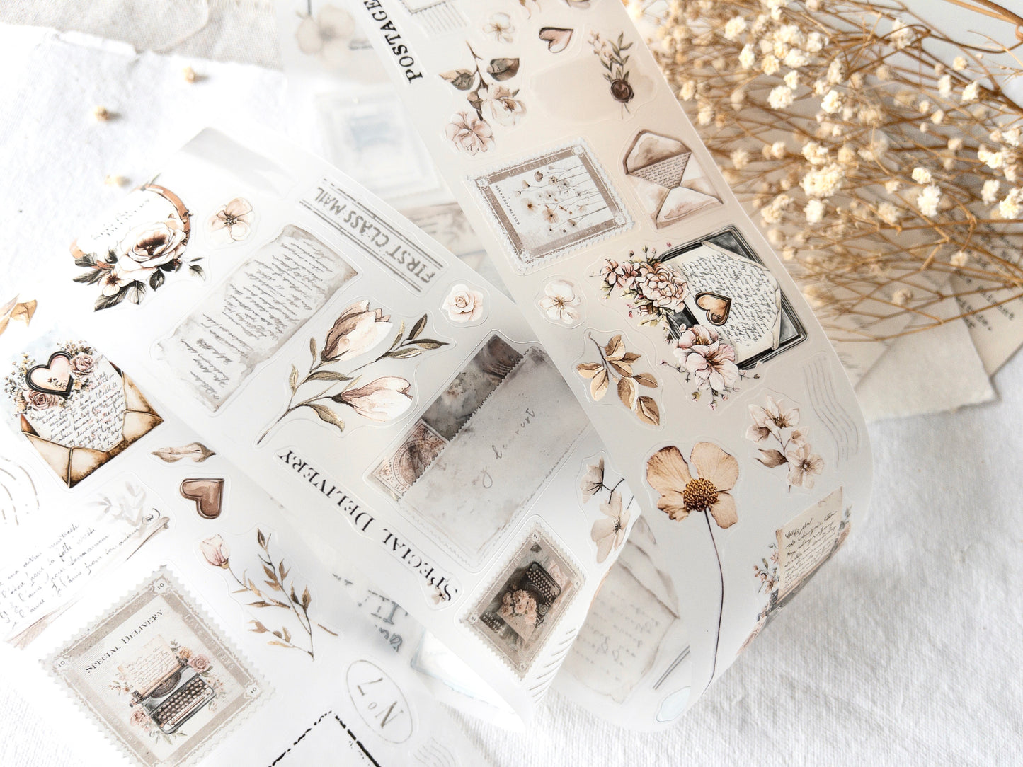 Pre-cut PET tape: Love letters collection