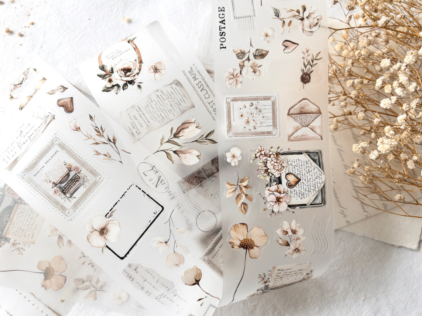 Pre-cut PET tape: Love letters collection