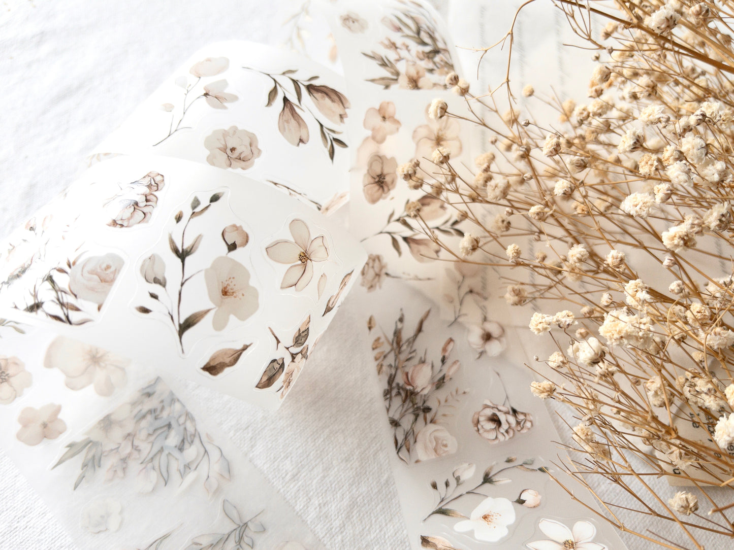 Pre-cut PET tape: Blossoming (Love letters collection)
