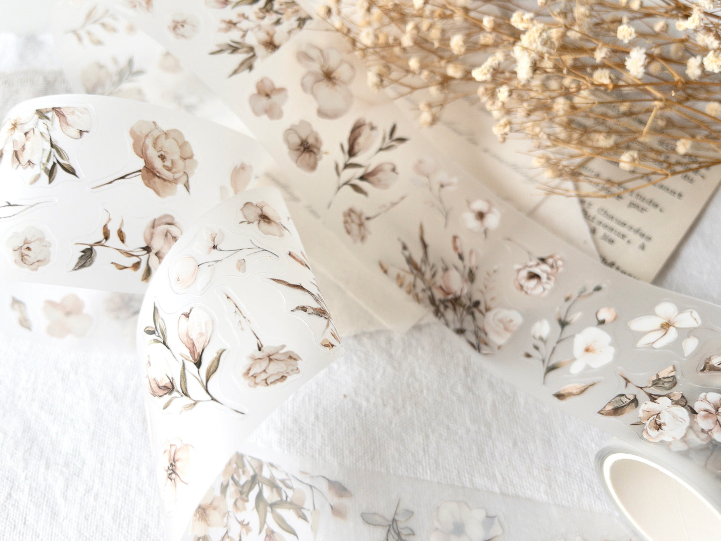 Pre-cut PET tape: Blossoming (Love letters collection)