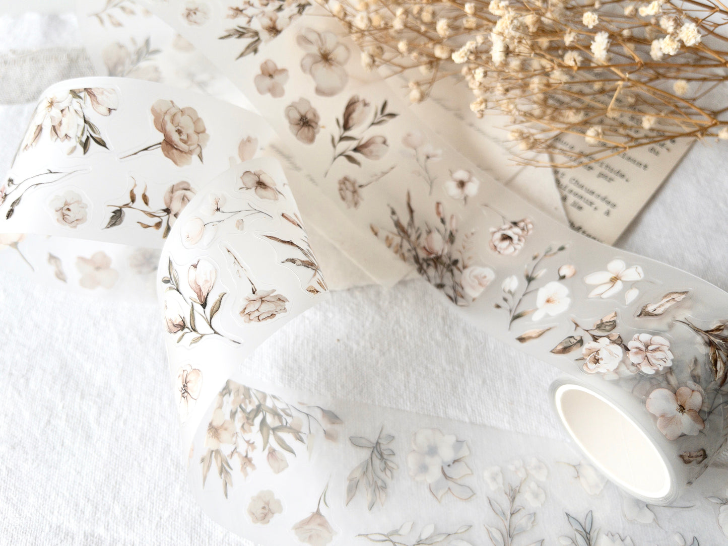 Pre-cut PET tape: Blossoming (Love letters collection)