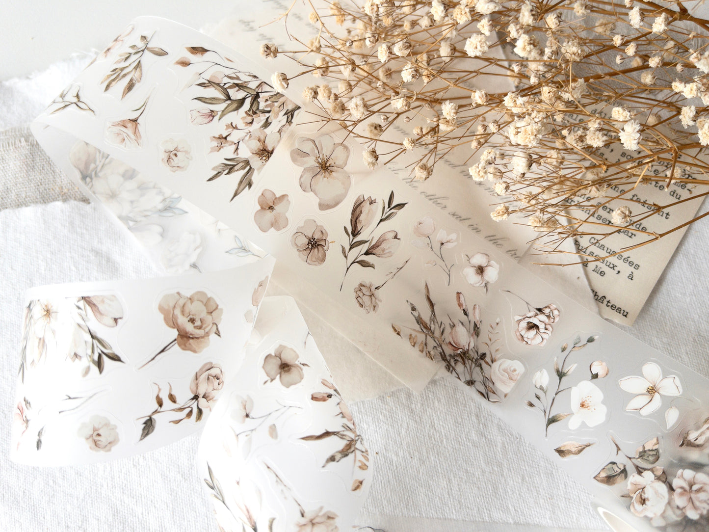 Pre-cut PET tape: Blossoming (Love letters collection)