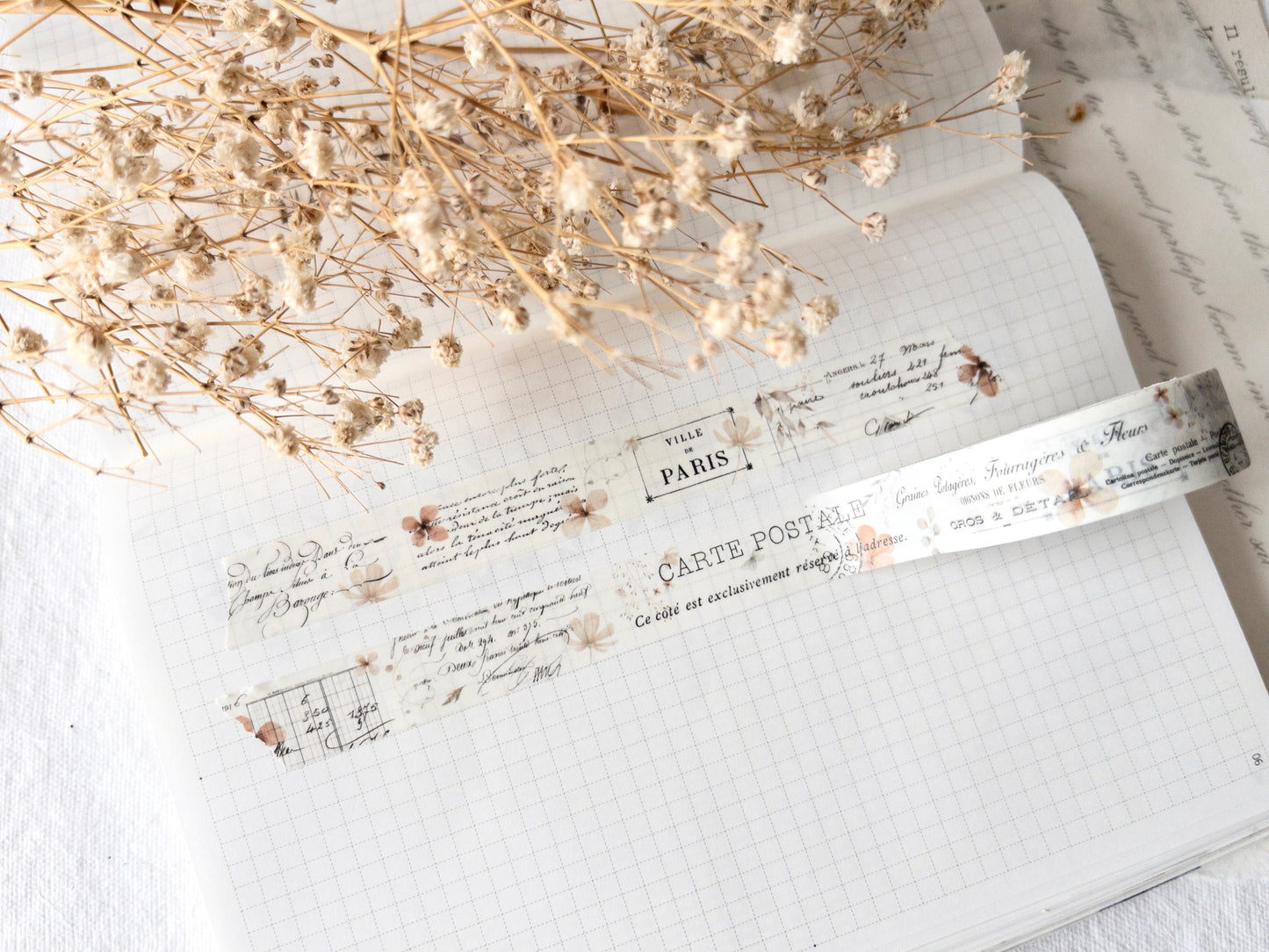 Vintage ephemera washi tape: Memories collection (15mm)