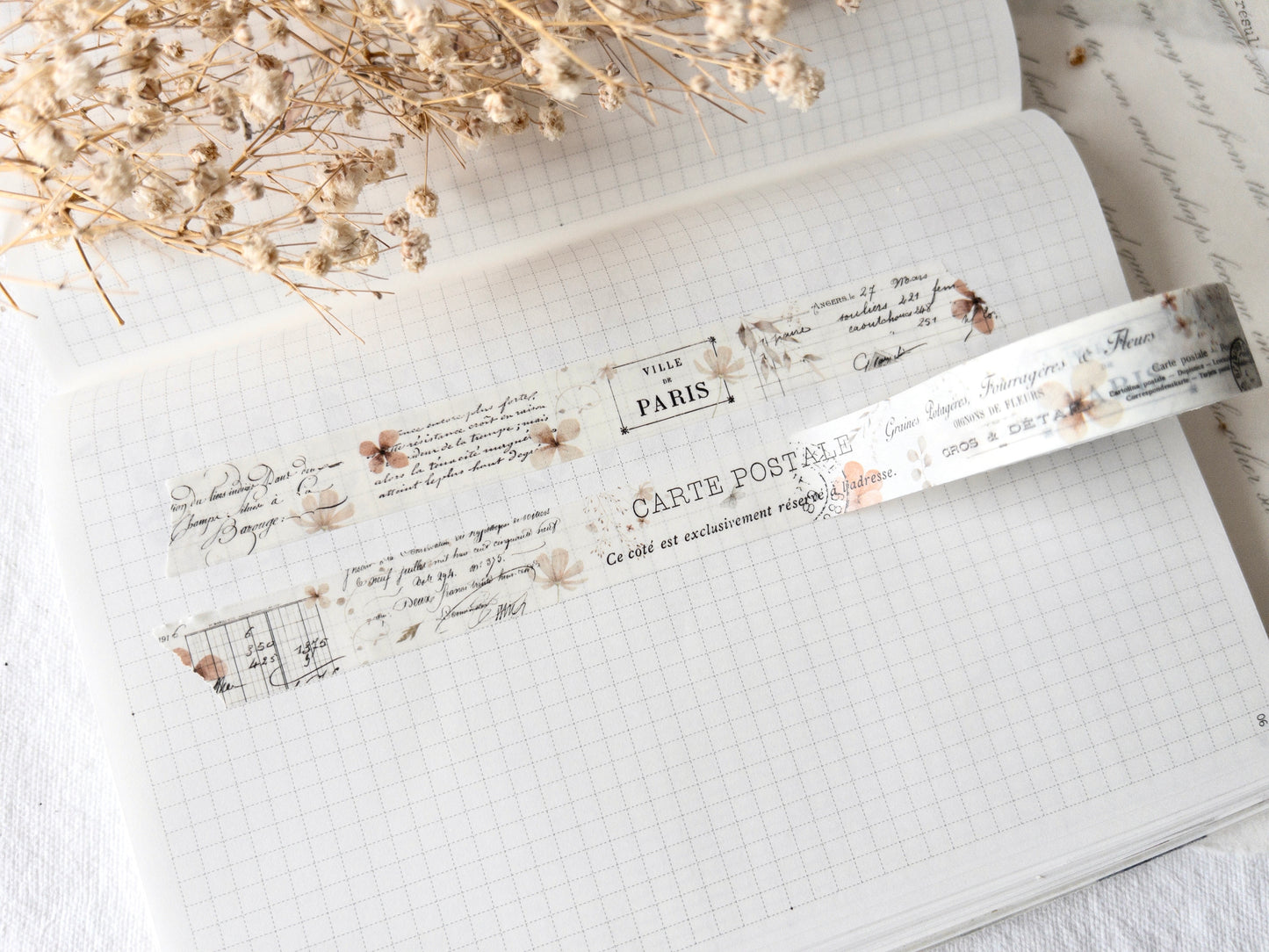Vintage ephemera washi tape: Memories collection (15mm)