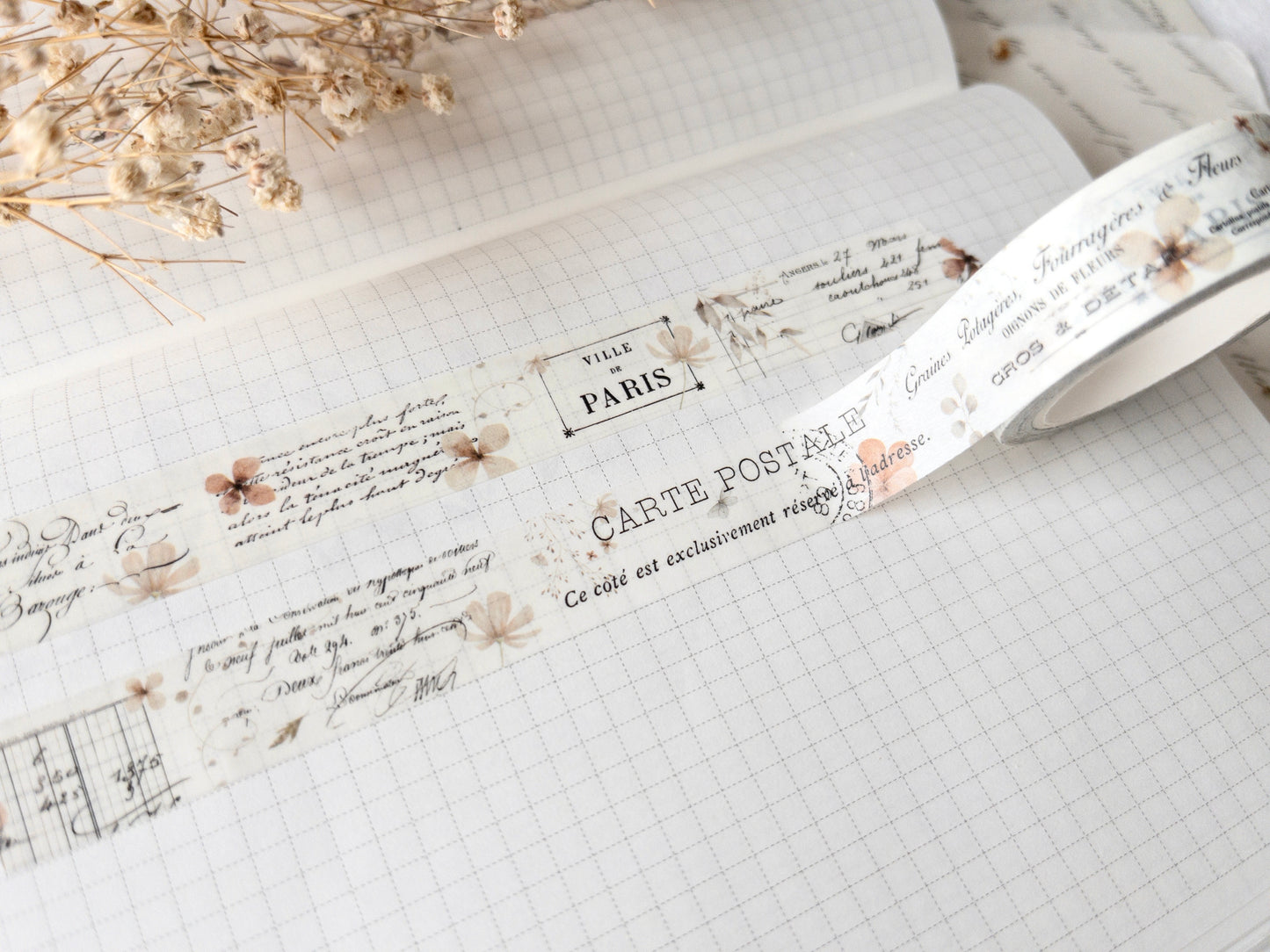Vintage ephemera washi tape: Memories collection (15mm)