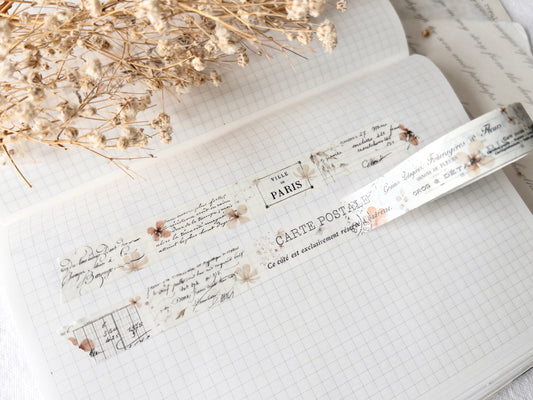 Vintage ephemera washi tape: Memories collection (15mm)