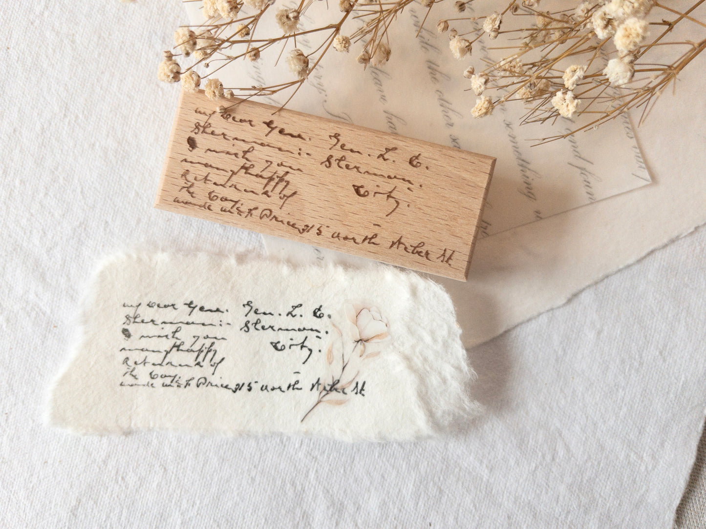 Rubber stamp: Vintage script (Spring release)