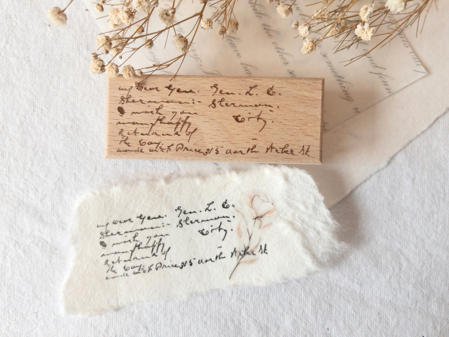 Rubber stamp: Vintage script (Spring release)