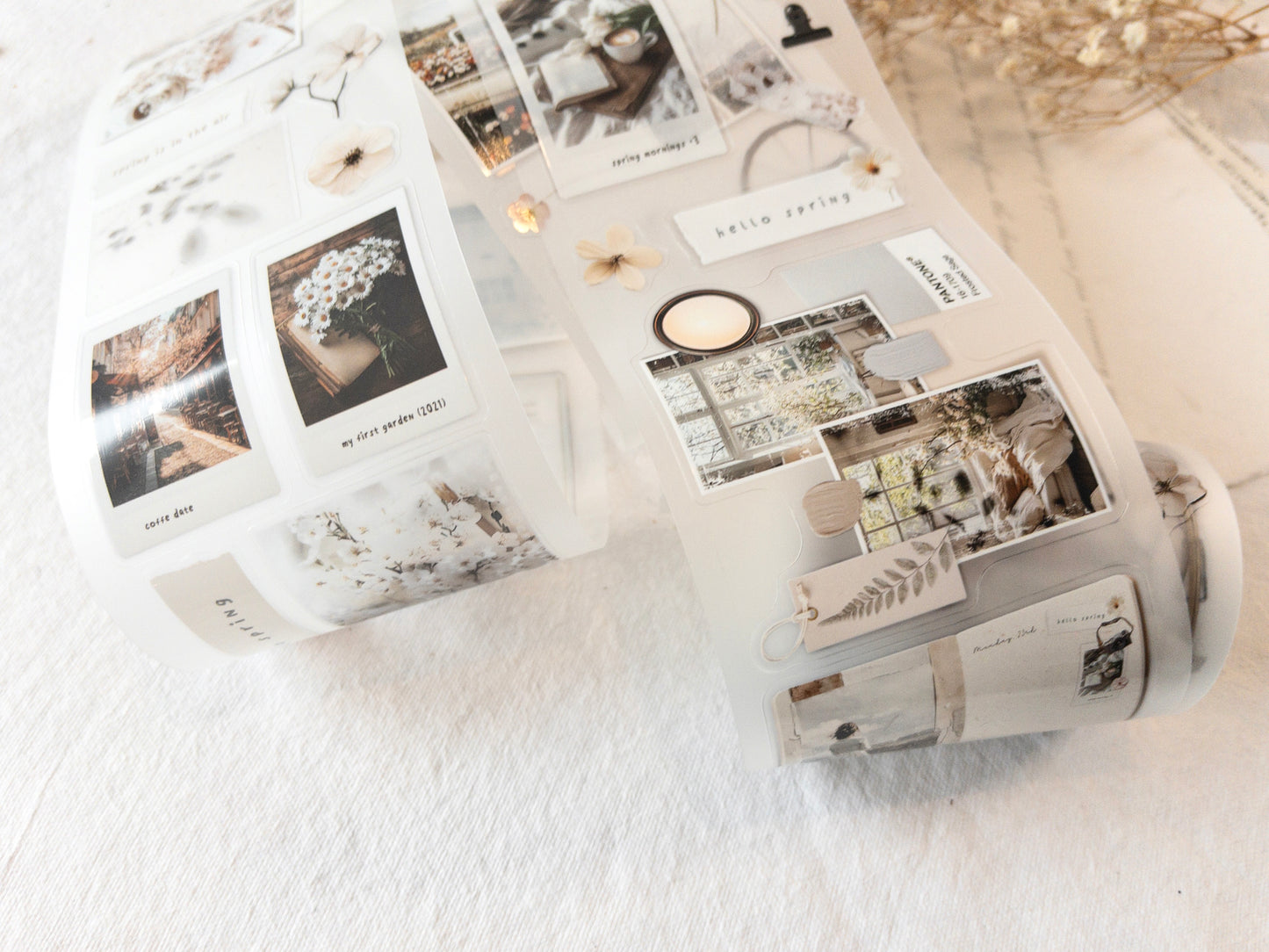 Pre-cut PET tape: Spring in my journal