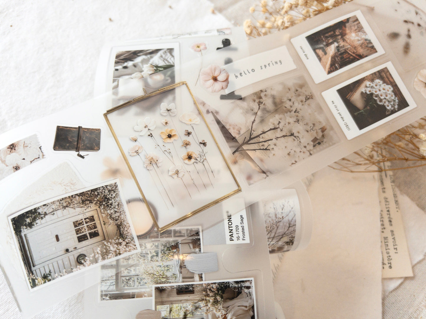 Pre-cut PET tape: Spring in my journal