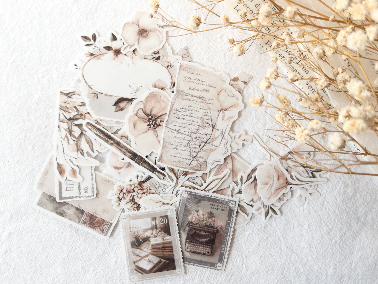 Deco sticker flakes: Love letters collection