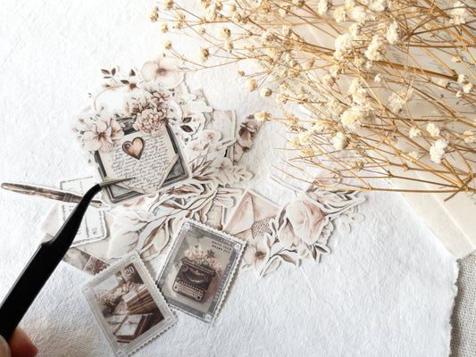 Deco sticker flakes: Love letters collection