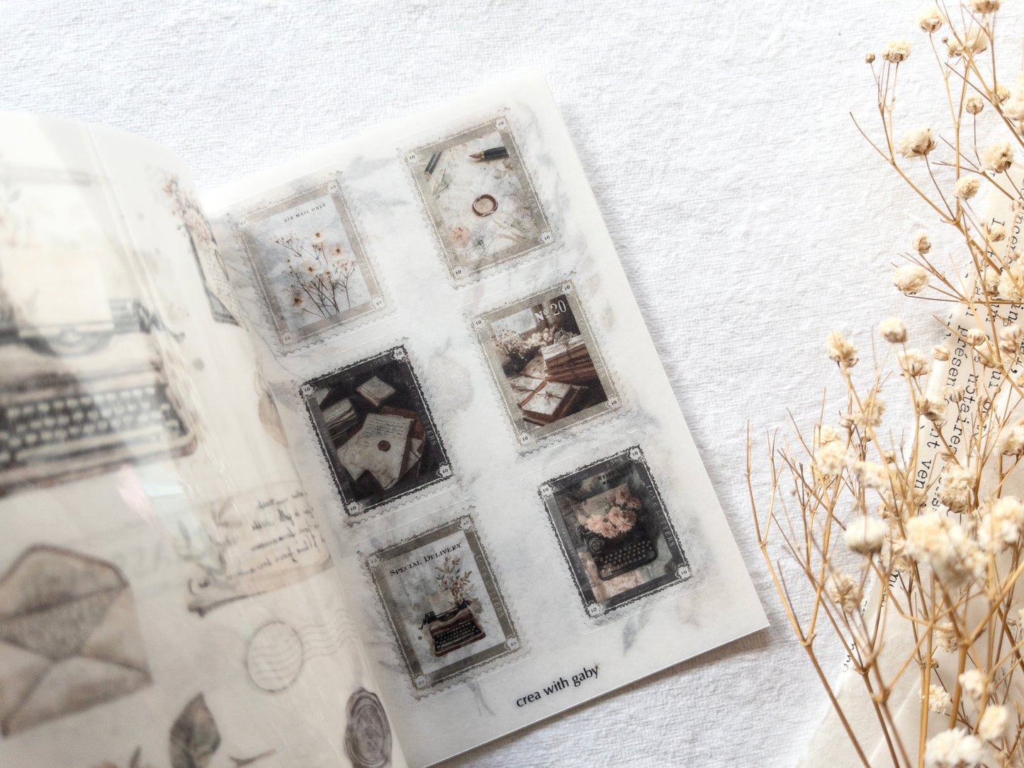 Washi sticker book: Love letters collection (60+ stickers)