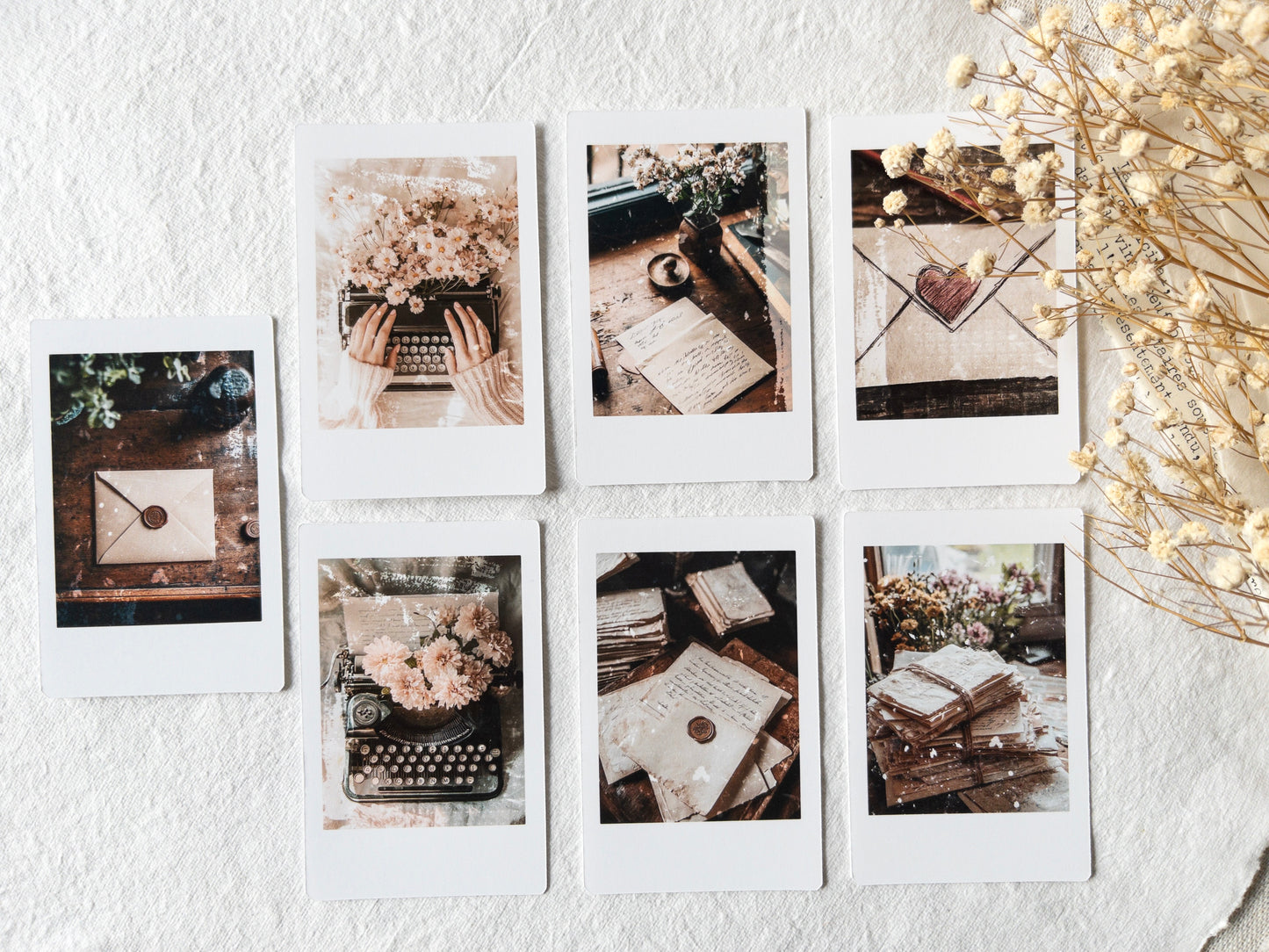 Faux polaroid pictures / journaling cards: Love letters collection