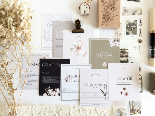 Journaling cards: Spring in my journal (set of 9)