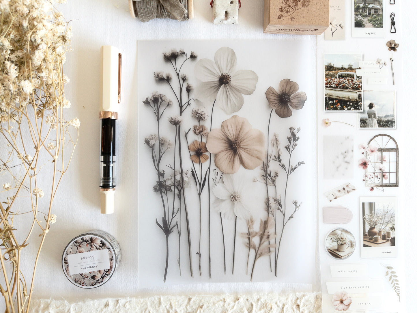 A5 deco dashboard: Spring in my journal