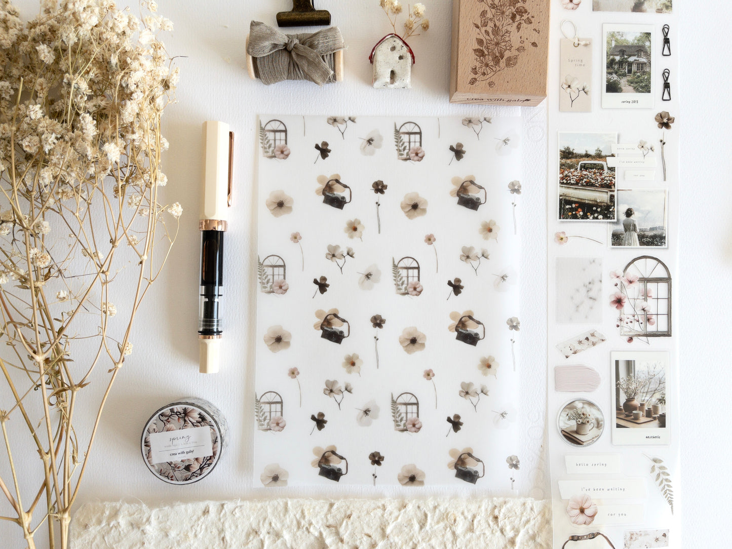 A5 deco dashboard: Spring in my journal