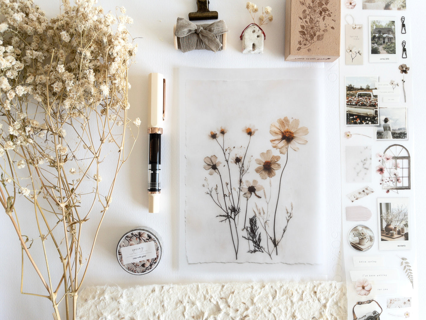 A5 deco dashboard: Spring in my journal