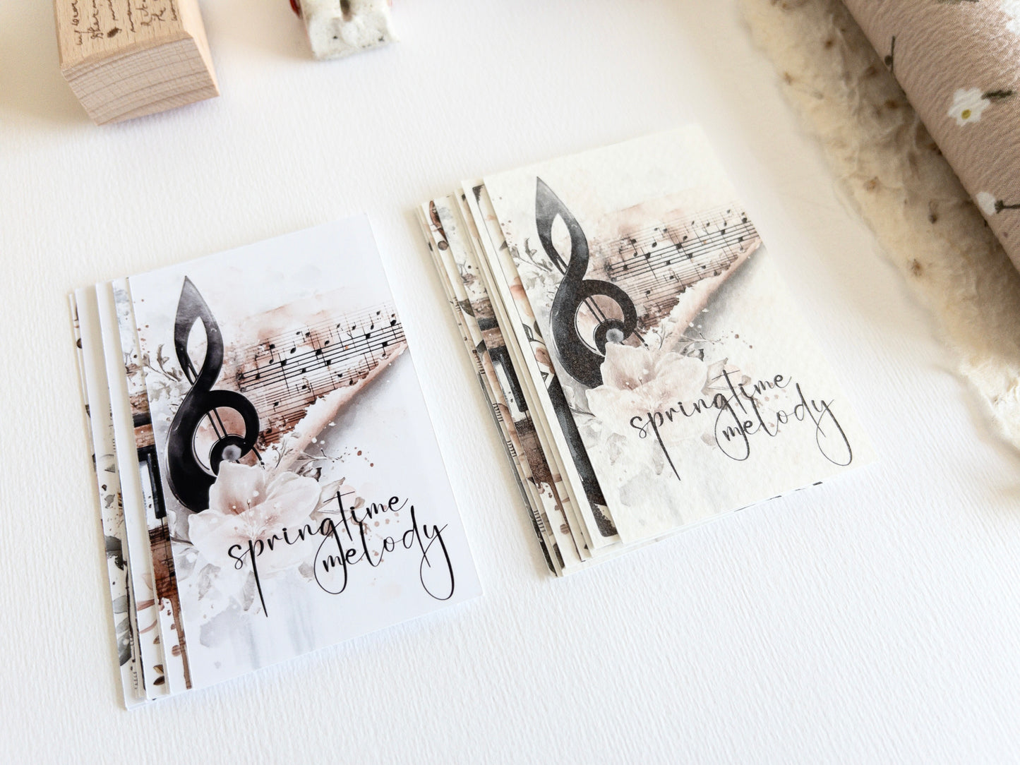 Journaling cards: Springtime melody (set of 9)