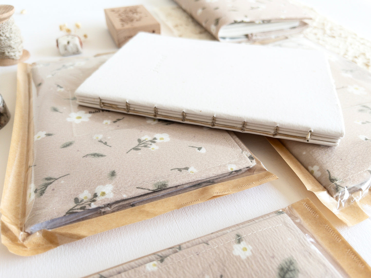 A6 handmade journal cover with handmade journal (spring release)