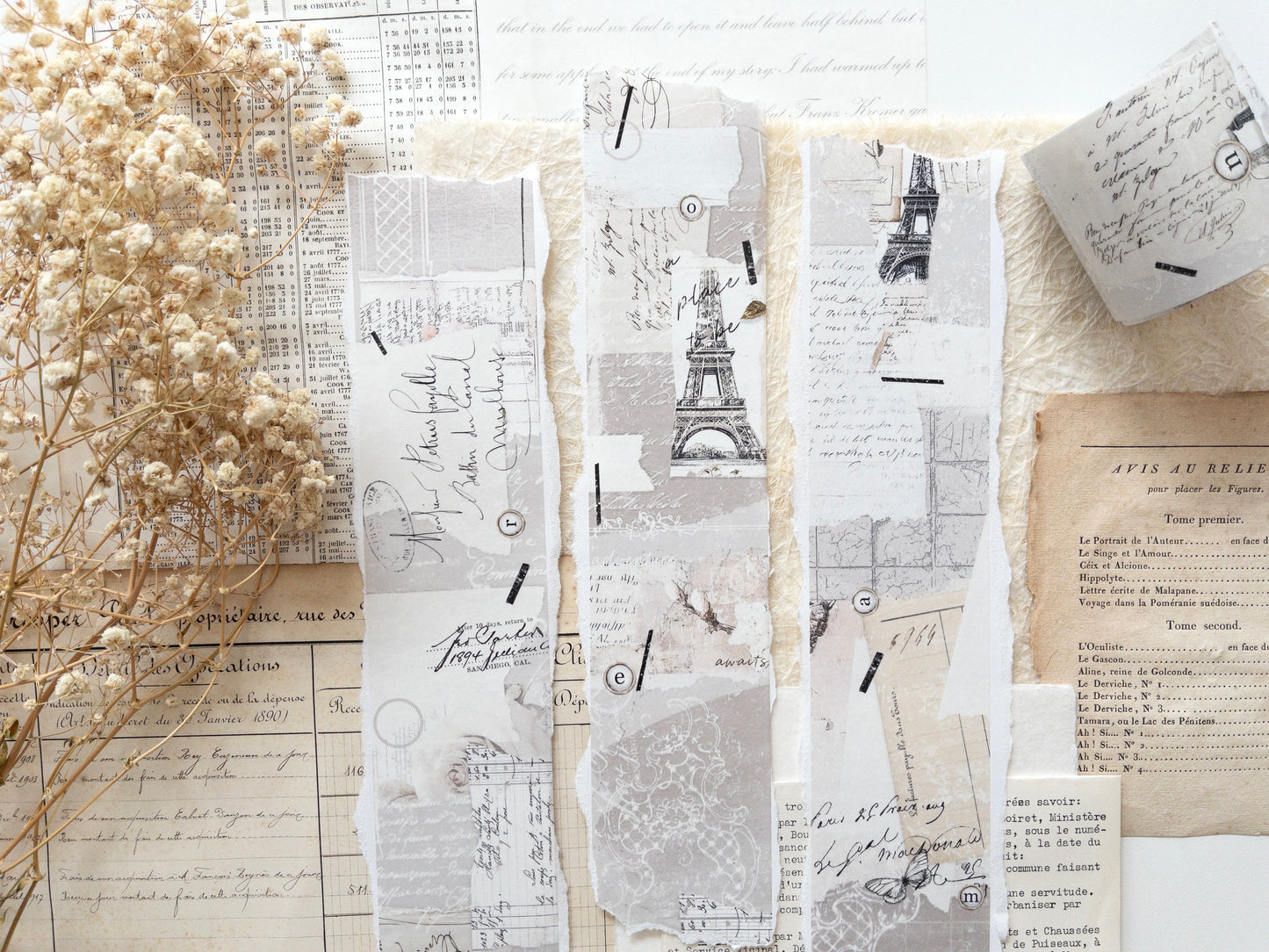 Washi tape with backing paper: French romance II