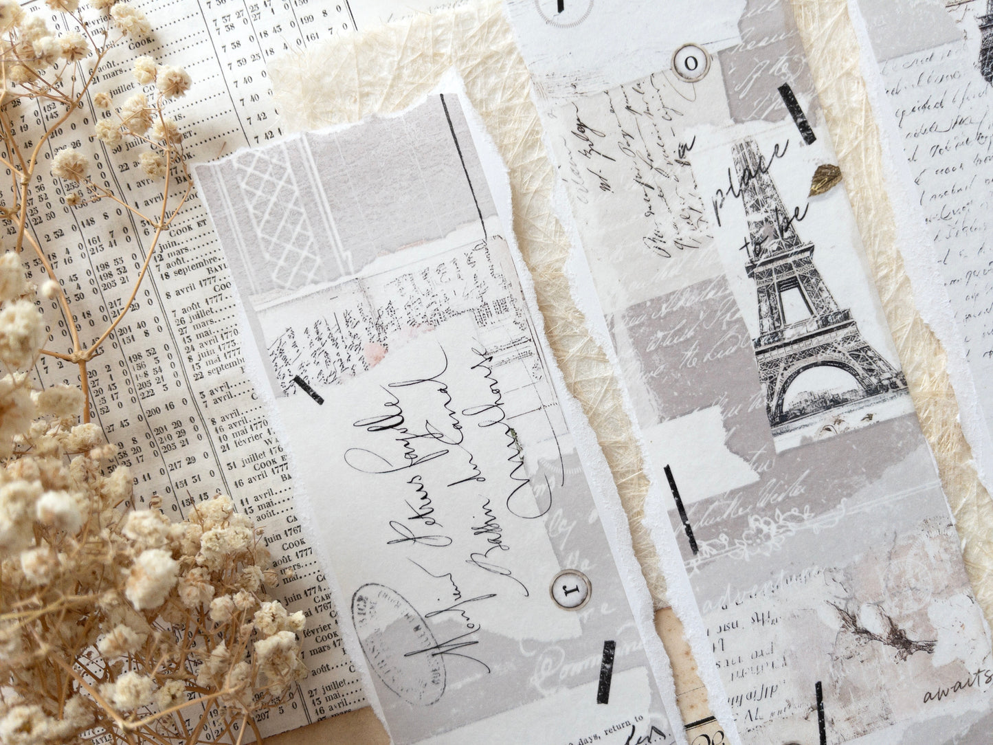 Washi tape with backing paper: French romance II