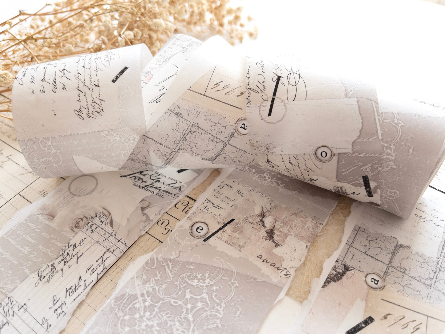 Washi tape with backing paper: French romance II