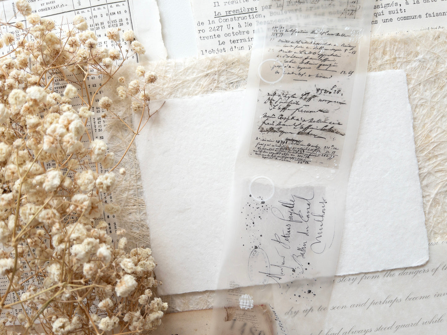 Pre-cut PET tape: Vintage layers (French romance collection)
