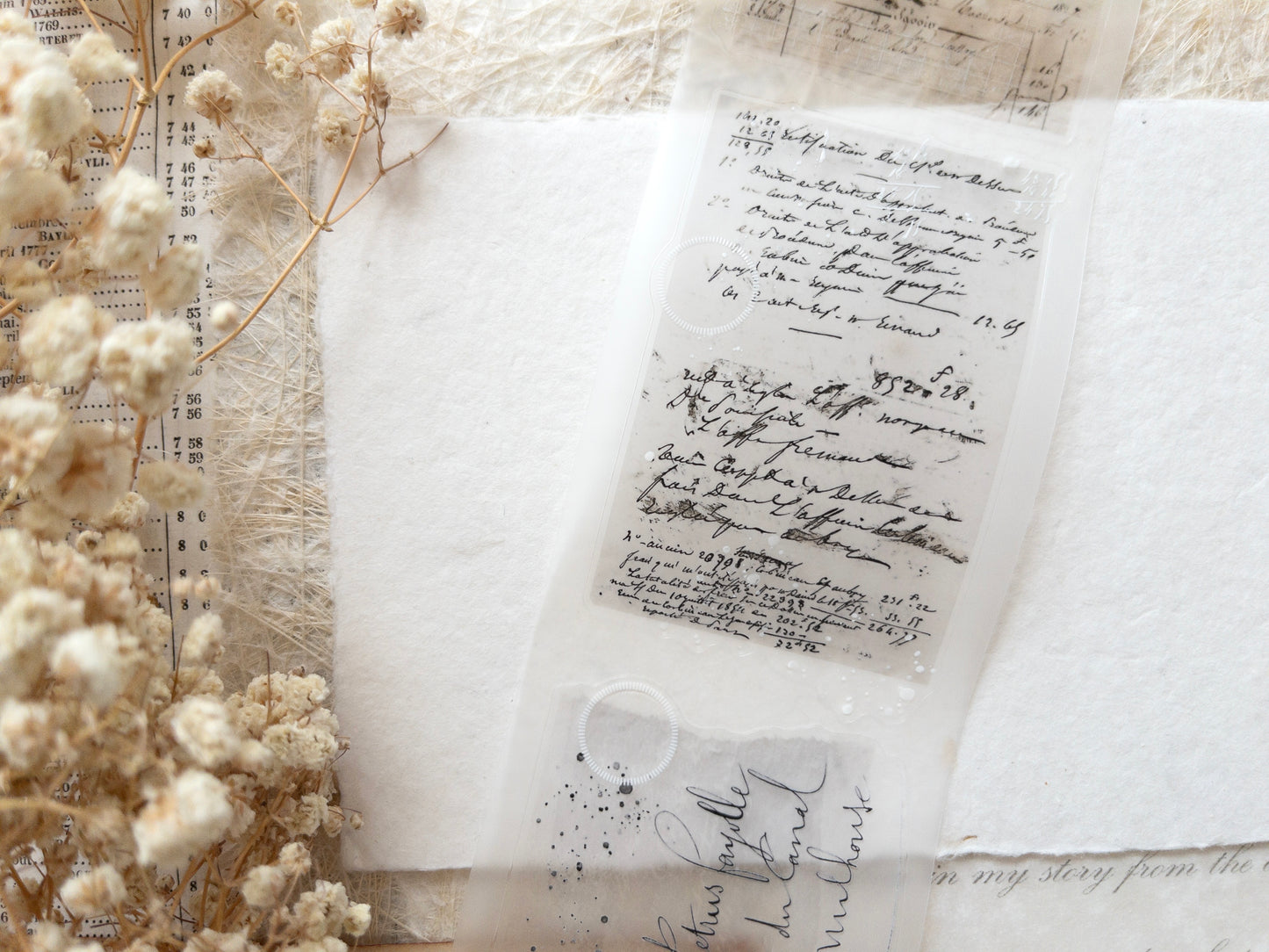 Pre-cut PET tape: Vintage layers (French romance collection)