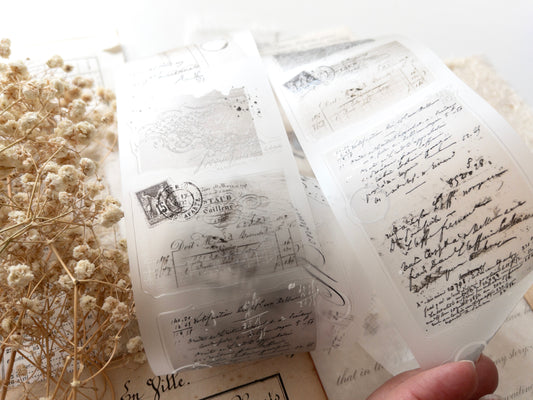 Pre-cut PET tape: Vintage layers (French romance collection)