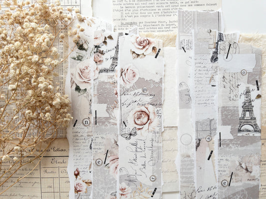 Washi tape with backing paper set: French romance (Save 10%)