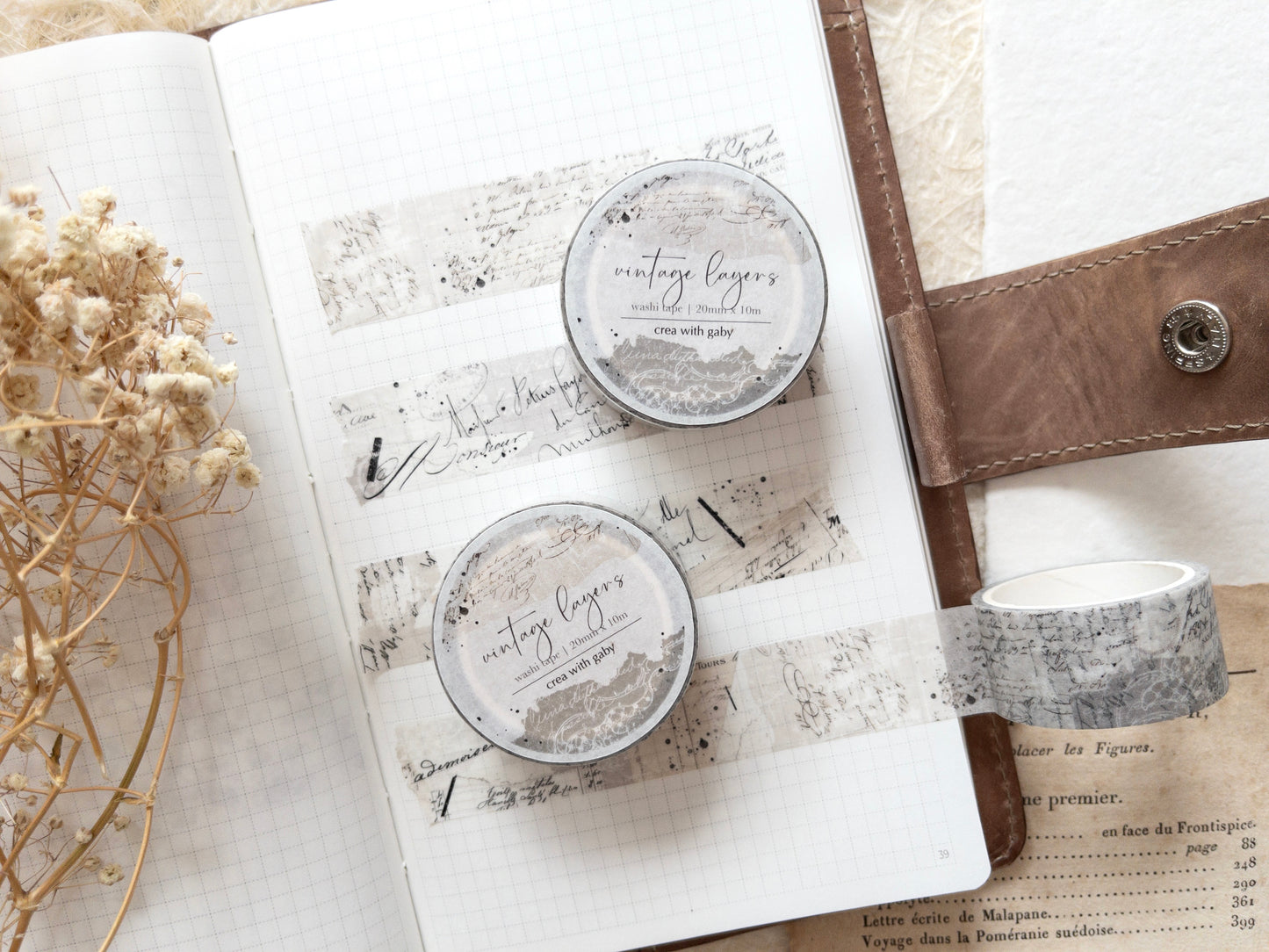 Vintage layers washi tape: French romance (20mm)