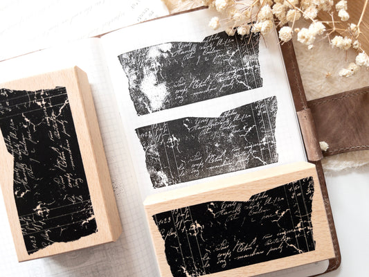 Rubber stamp: Torn paper (French romance collection)