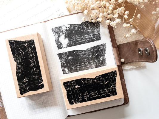 Rubber stamp: Torn paper (French romance collection)