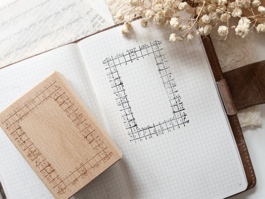 Rubber stamp: Grid frame (French romance collection)