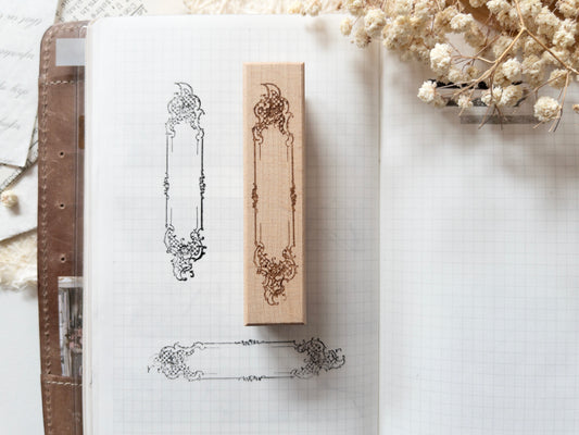 Rubber stamp: Baroque frame (French romance collection)