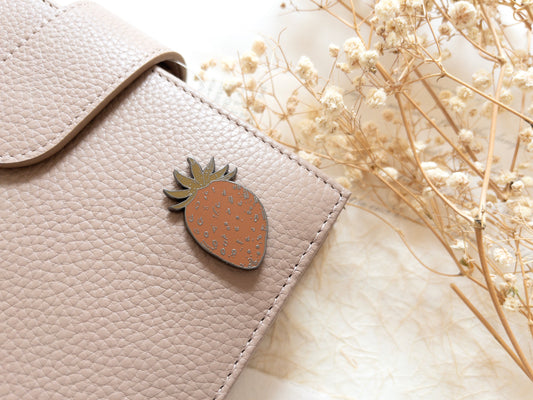 Strawberry enamel pin: Little delights