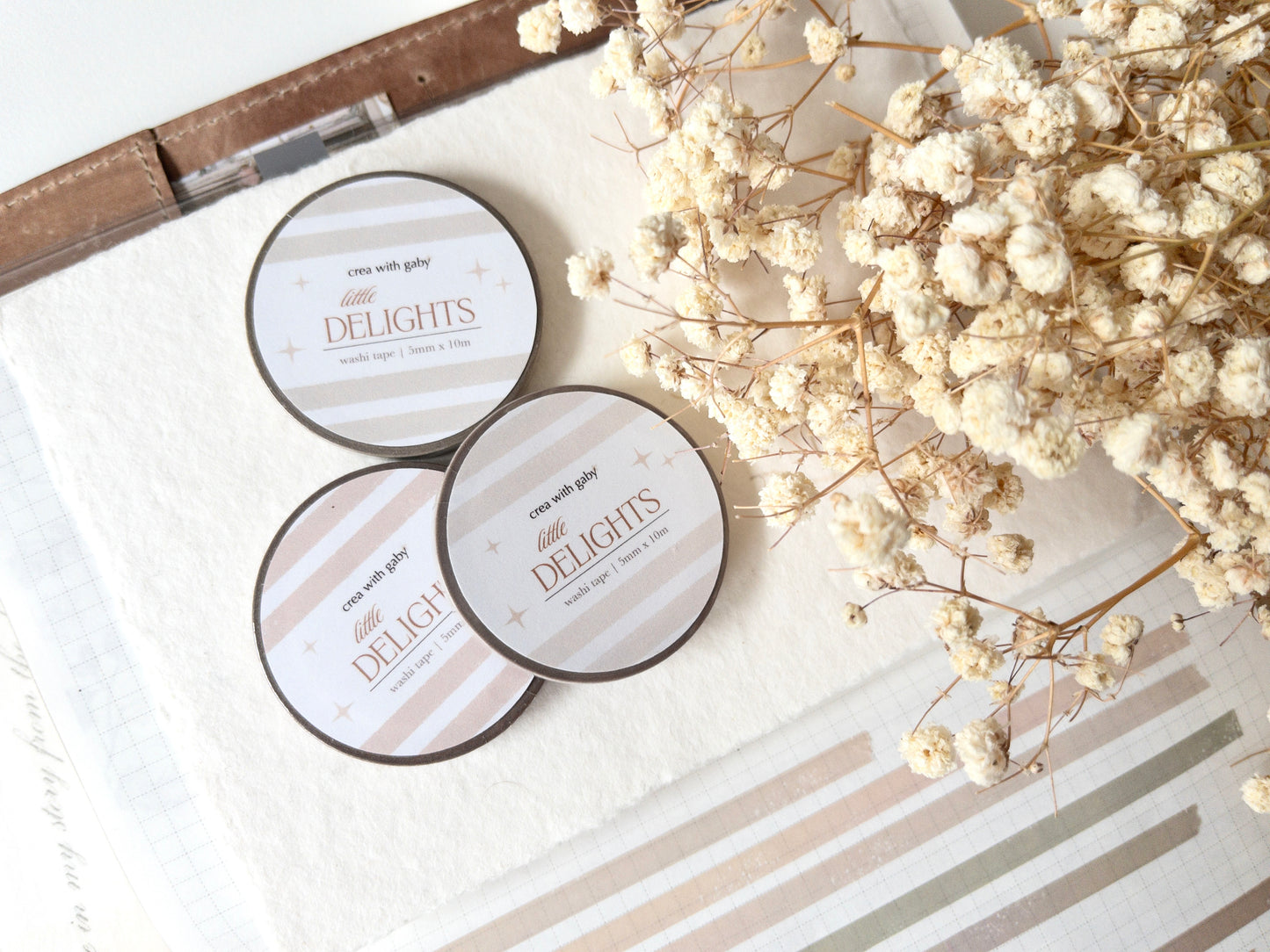 5mm washi tape - set of 3: Little delights