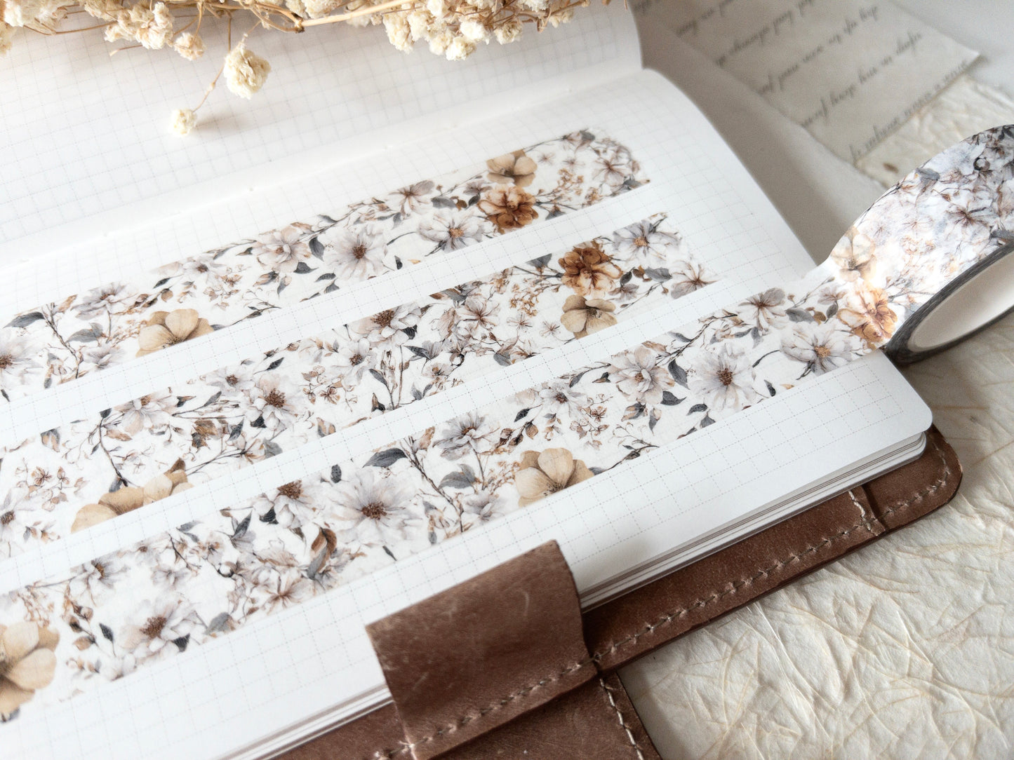Floral washi tape: Paradise (August 2025 sub kit)