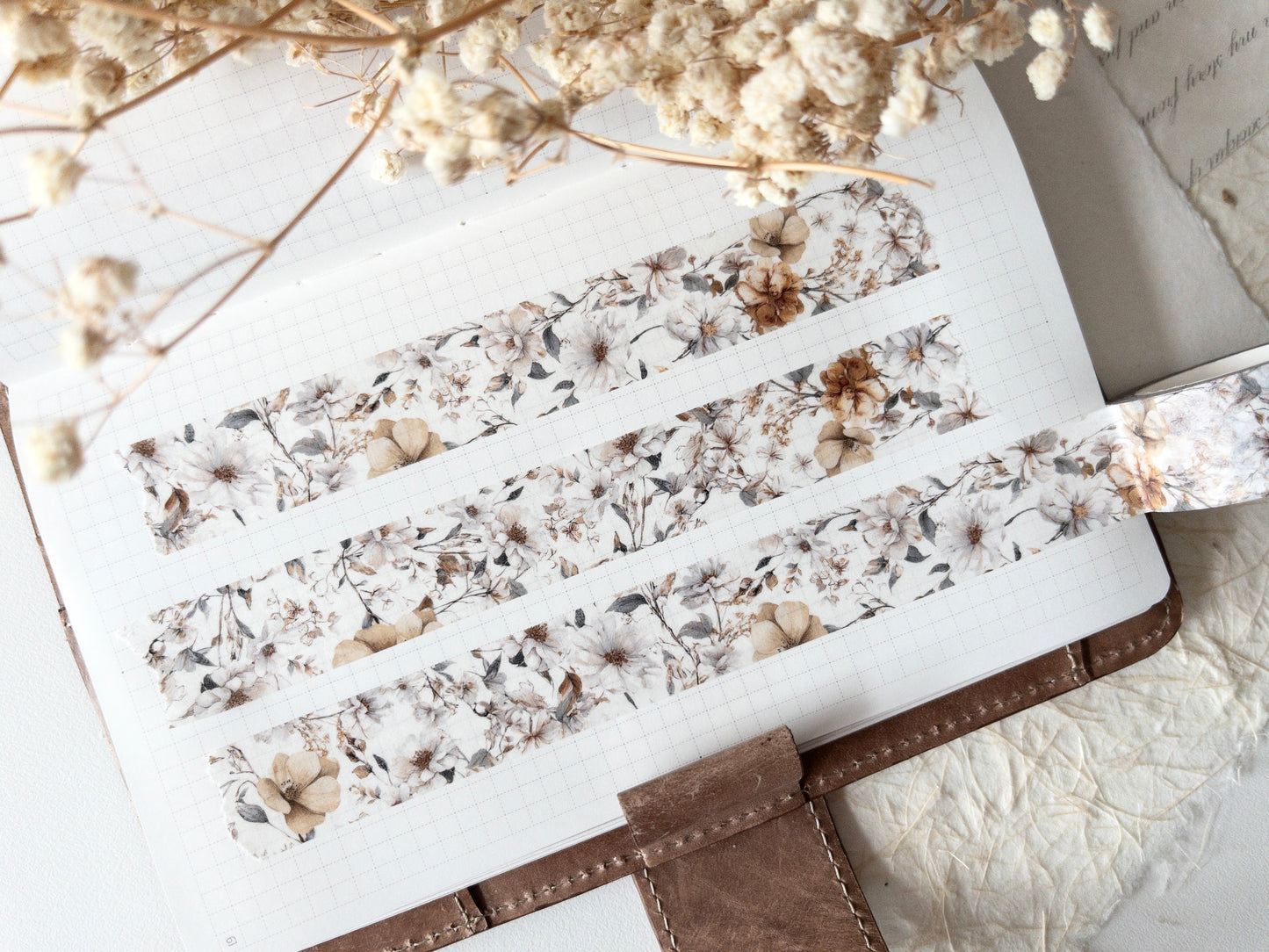 Floral washi tape: Paradise (August 2025 sub kit)