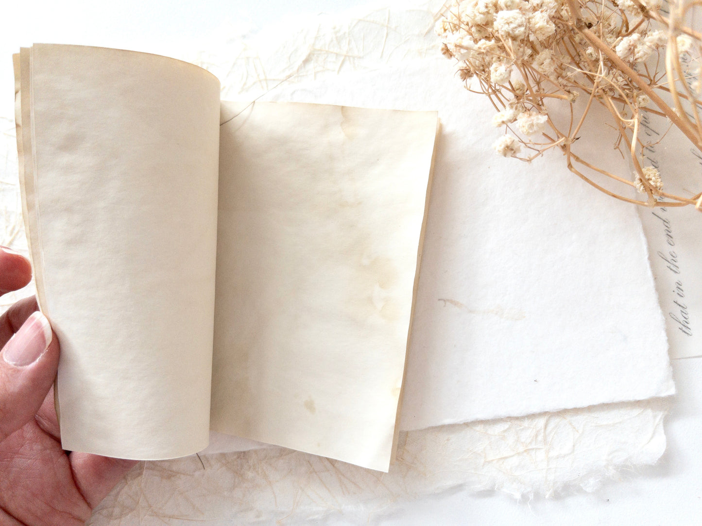 Mini coffee-dyed Tomoe River paper journal (A7)
